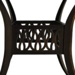 Table de jardin Bronze 90x90x74 cm Aluminium coulé – Image 3
