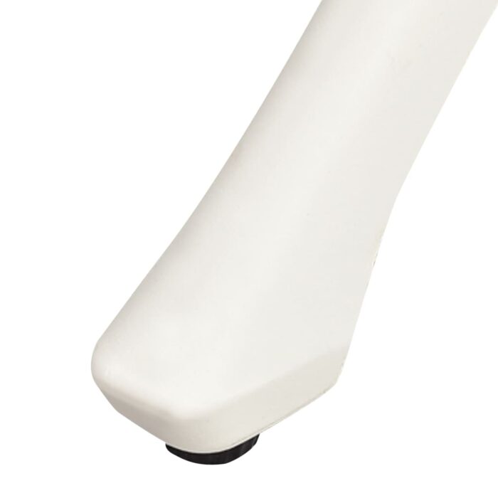 Table de jardin Blanc 90x90x73 cm Aluminium coulé – Image 4