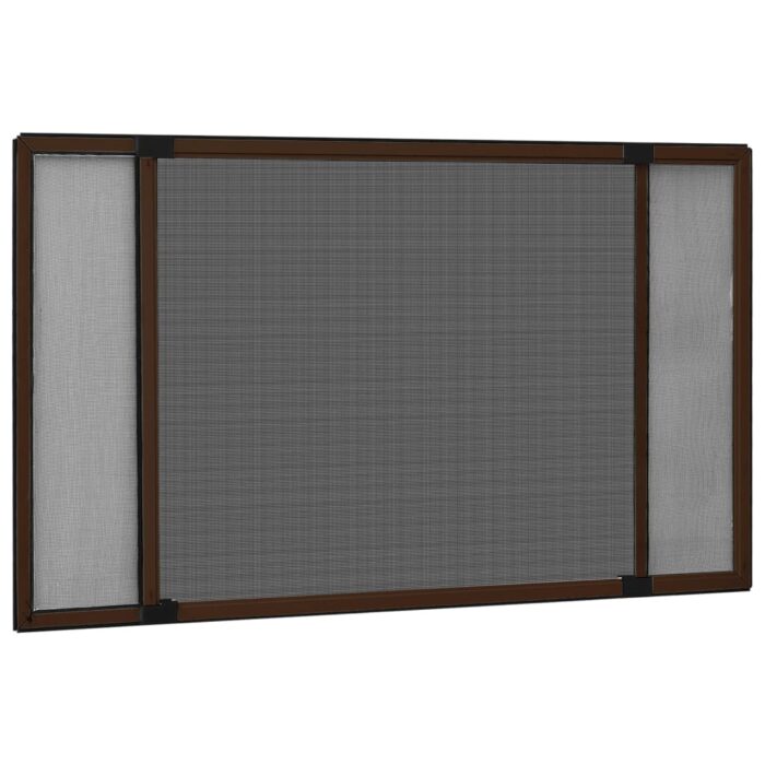 Moustiquaire extensible pour fenêtres Marron (100-193)x75 cm – Image 1