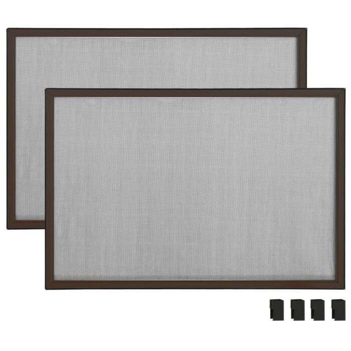 Moustiquaire extensible pour fenêtres Marron (100-193)x75 cm – Image 4