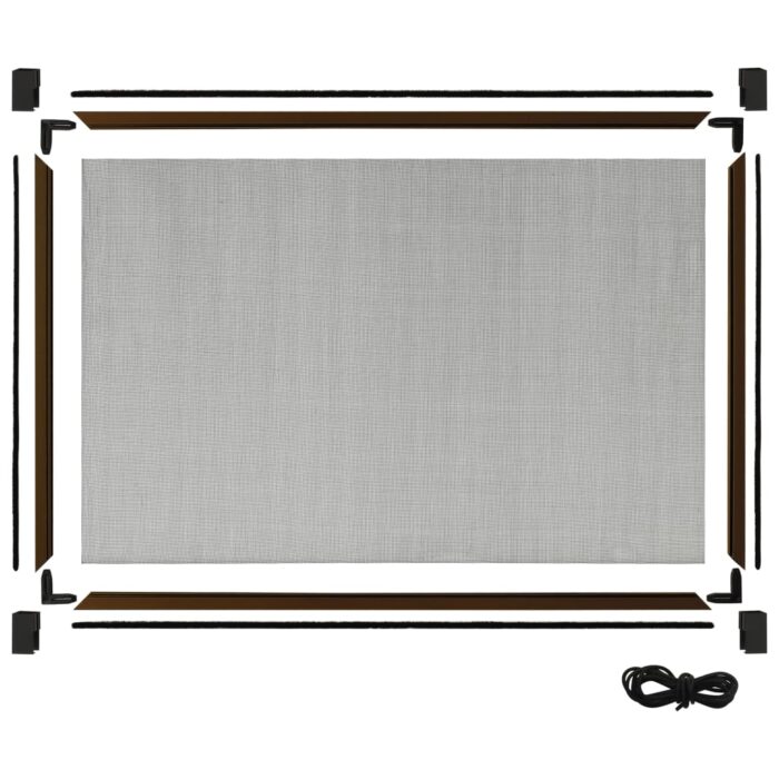Moustiquaire extensible pour fenêtres Marron (100-193)x75 cm – Image 5