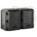 Composteur de jardin Noir 800 L – Image 3