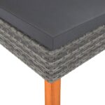 Repose-pied Résine tressée et bois d'eucalyptus massif – Image 2