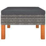 Salon de jardin 3pcs Résine tressée et bois d'eucalyptus massif – Image 7