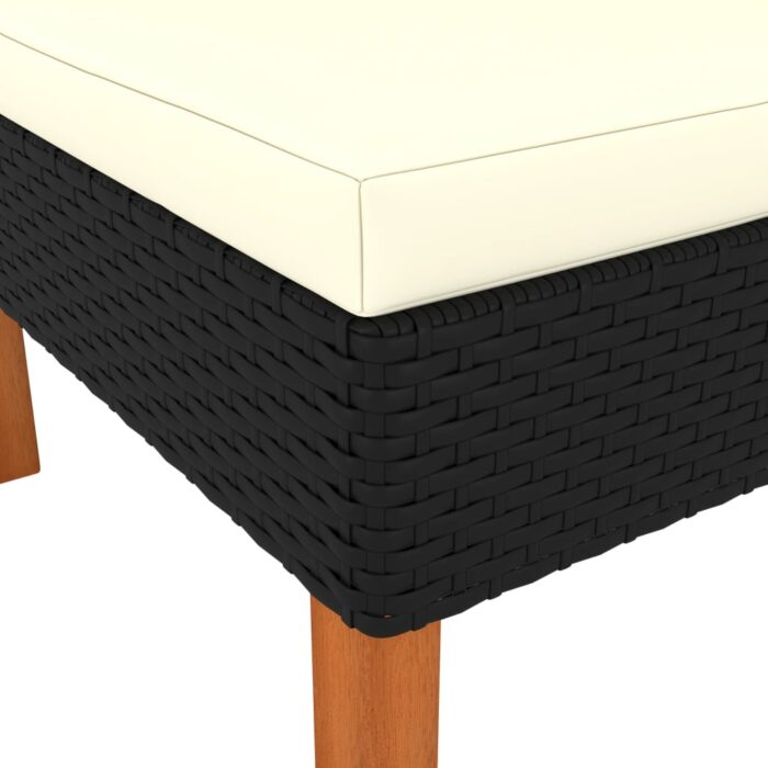 Salon de jardin 3pcs Résine tressée et bois d'eucalyptus massif – Image 5