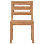 Chaises de jardin lot de 2 Bois de teck solide – Image 2