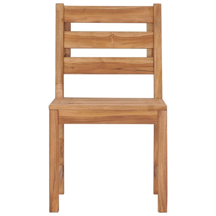 Chaises de jardin lot de 2 Bois de teck solide – Image 2