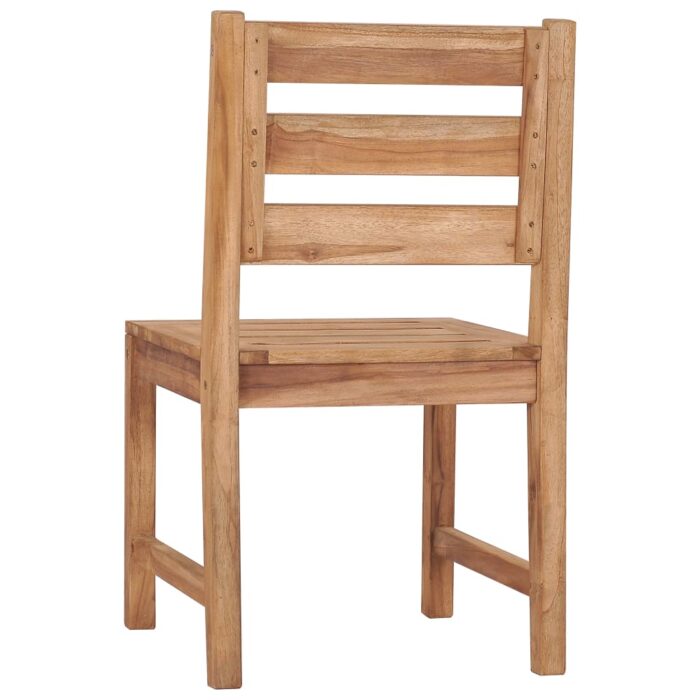 Chaises de jardin lot de 2 Bois de teck solide – Image 4