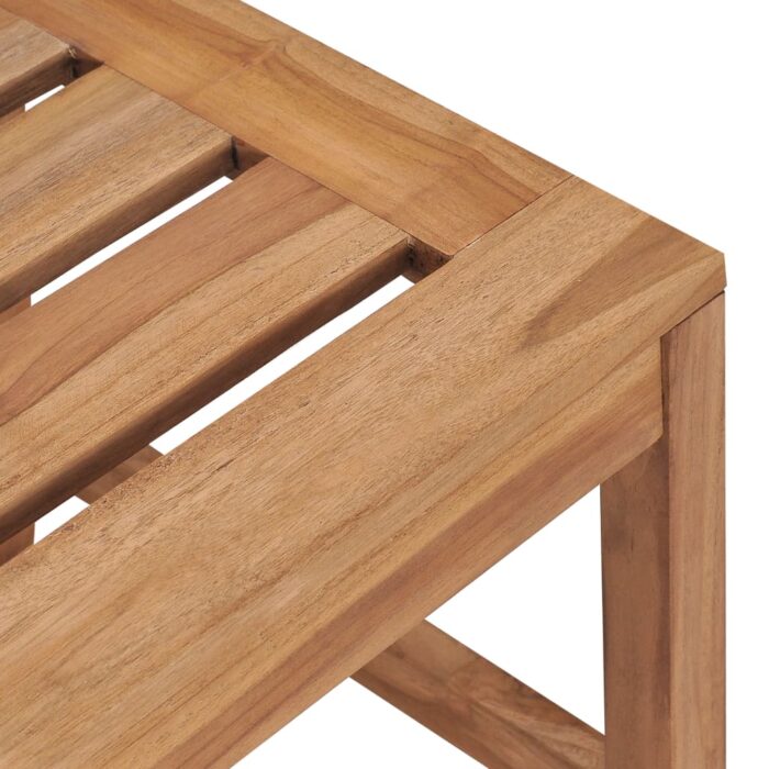 Chaises de jardin lot de 2 Bois de teck solide – Image 5