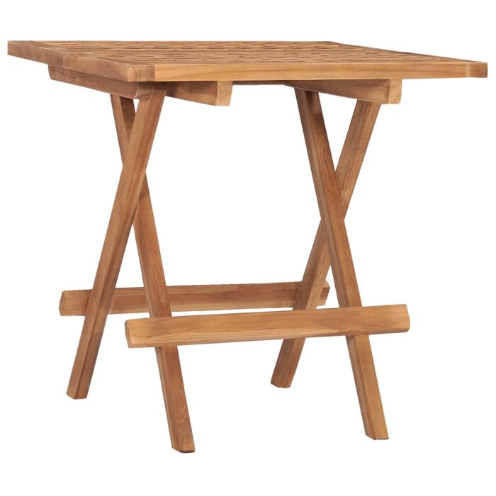 Table pliable de jardin 50x50x50 cm Bois de teck solide – Image 1