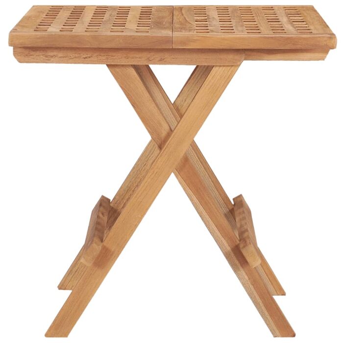 Table pliable de jardin 50x50x50 cm Bois de teck solide – Image 3