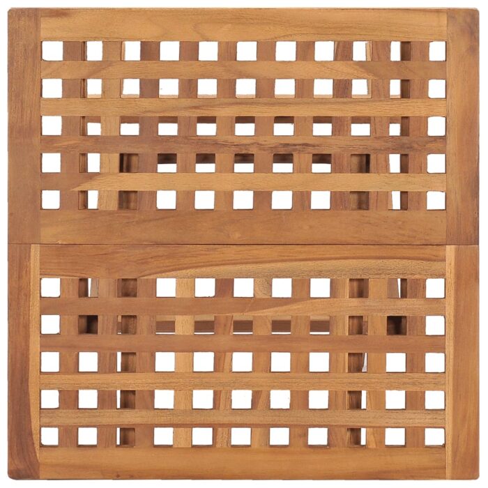 Table pliable de jardin 50x50x50 cm Bois de teck solide – Image 4
