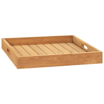 Plateau de service 50x50 cm Bois de teck massif