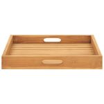 Plateau de service 50x50 cm Bois de teck massif – Image 3