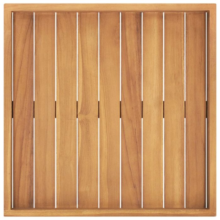 Plateau de service 50x50 cm Bois de teck massif – Image 4