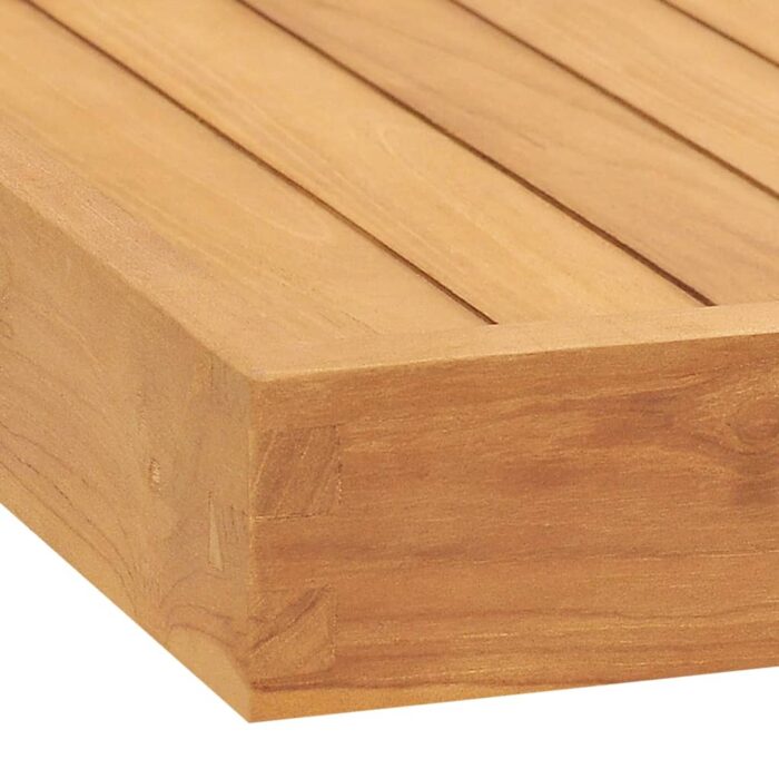 Plateau de service 50x50 cm Bois de teck massif – Image 5