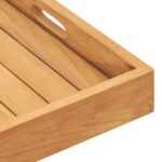 Plateau de service 50x50 cm Bois de teck massif – Image 6