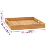 Plateau de service 50x50 cm Bois de teck massif – Image 7
