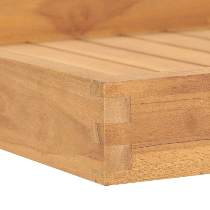 Plateau de service 60x60 cm Bois de teck massif – Image 6