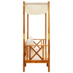 Banc de jardin avec auvent et repose-pieds Bois d'acacia solide – Image 4