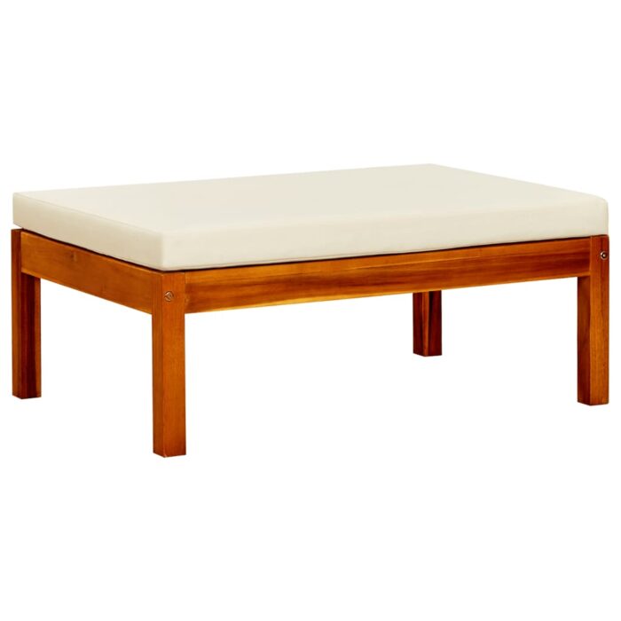 Banc de jardin avec auvent et repose-pieds Bois d'acacia solide – Image 7