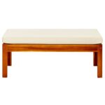 Banc de jardin avec auvent et repose-pieds Bois d'acacia solide – Image 8