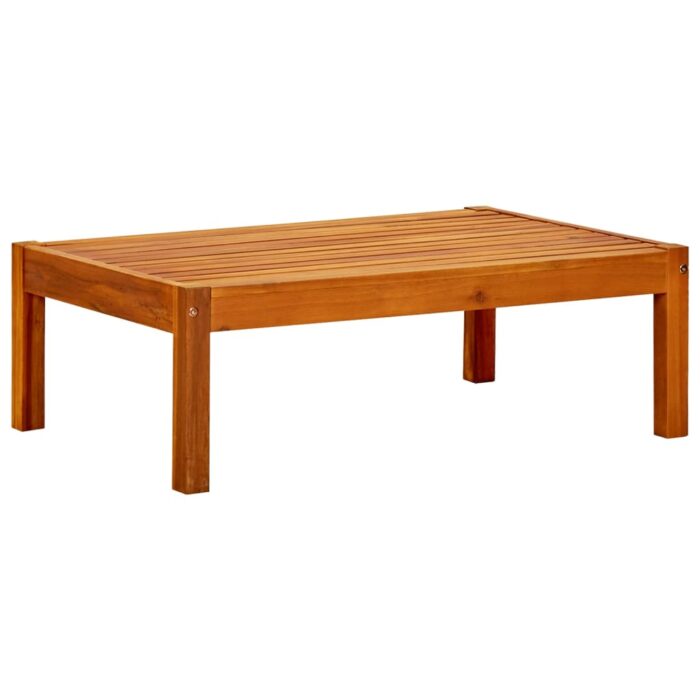 Banc de jardin avec table et repose-pieds Bois d'acacia solide – Image 4