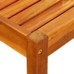 Banc de jardin avec table et repose-pieds Bois d'acacia solide – Image 6