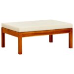 Banc de jardin avec table et repose-pieds Bois d'acacia solide – Image 7