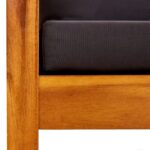 Banc de jardin avec auvent et repose-pieds Bois d'acacia solide – Image 5