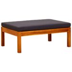 Banc de jardin avec table et repose-pieds Bois d'acacia solide – Image 7