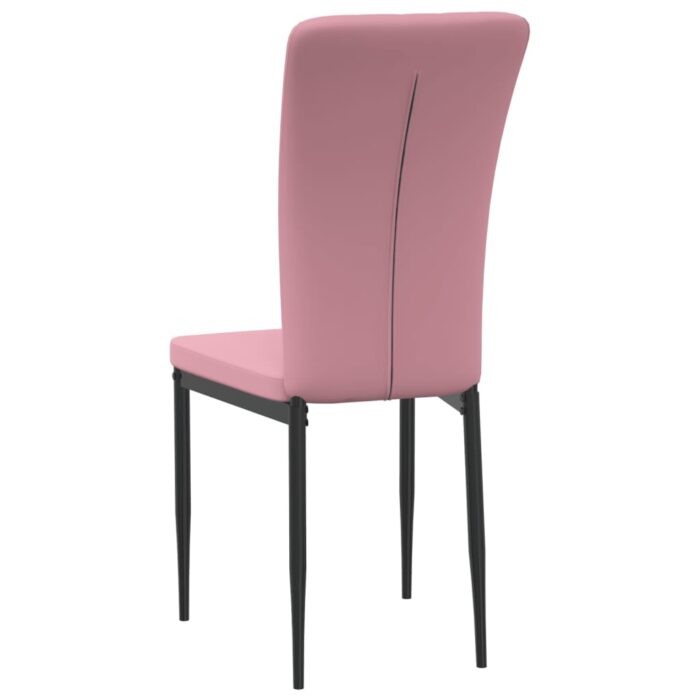 Chaises à manger lot de 2 Rose Velours – Image 4