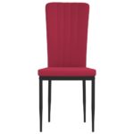 Chaises à manger lot de 2 Rouge bordeaux Velours – Image 2