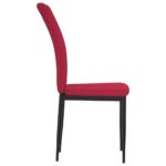 Chaises à manger lot de 2 Rouge bordeaux Velours – Image 3