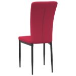 Chaises à manger lot de 2 Rouge bordeaux Velours – Image 4