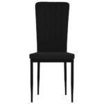 Chaises à manger lot de 2 Noir Velours – Image 2