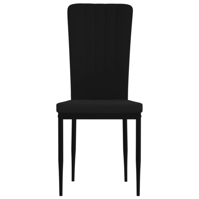 Chaises à manger lot de 2 Noir Velours – Image 2