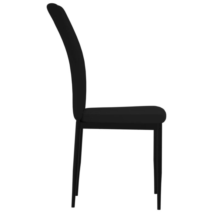 Chaises à manger lot de 2 Noir Velours – Image 3
