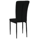 Chaises à manger lot de 2 Noir Velours – Image 4