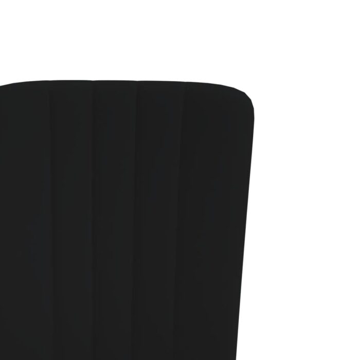 Chaises à manger lot de 2 Noir Velours – Image 5