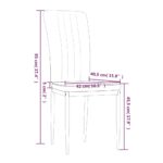Chaises à manger lot de 2 Noir Velours – Image 7