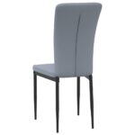 Chaises à manger lot de 4 Gris clair Velours – Image 4