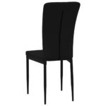 Chaises à manger lot de 4 Noir Velours – Image 4
