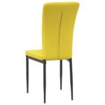 Chaises à manger lot de 4 Jaune moutarde Velours – Image 4