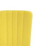 Chaises à manger lot de 4 Jaune moutarde Velours – Image 5