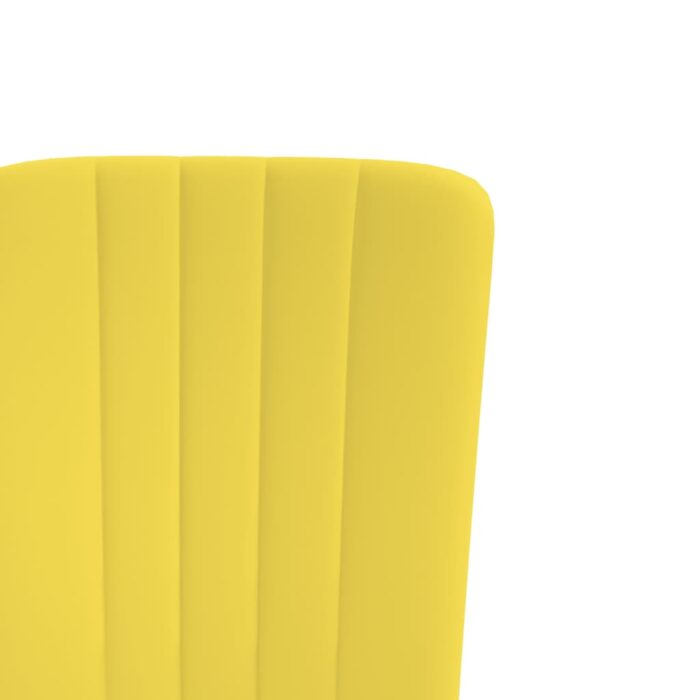 Chaises à manger lot de 4 Jaune moutarde Velours – Image 5