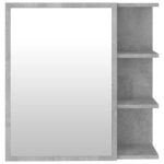 Armoire à miroir de salle de bain Gris béton Bois d’ingénierie – Image 5