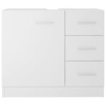 Armoire d'évier Blanc 63x30x54 cm Bois d'ingénierie – Image 3