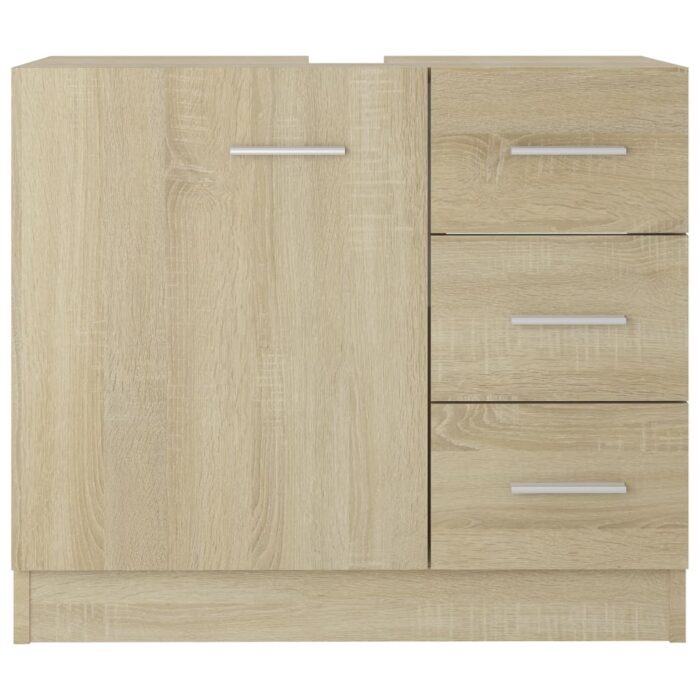 Armoire d'évier Chêne sonoma 63x30x54 cm Bois d'ingénierie – Image 3