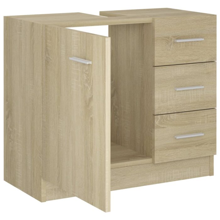 Armoire d'évier Chêne sonoma 63x30x54 cm Bois d'ingénierie – Image 5